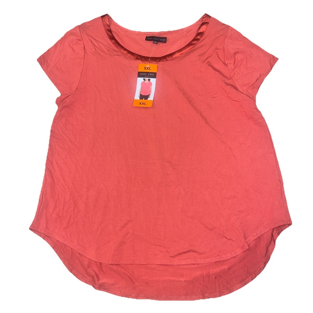 NWT Women's Terracotta JOAN VOSS Flowy Stretchy‎ Blouse XXL